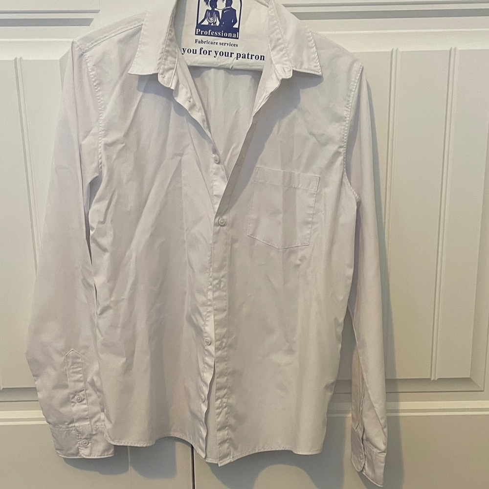 Boy 13-14 h&M Classic White Button-Up Shirt